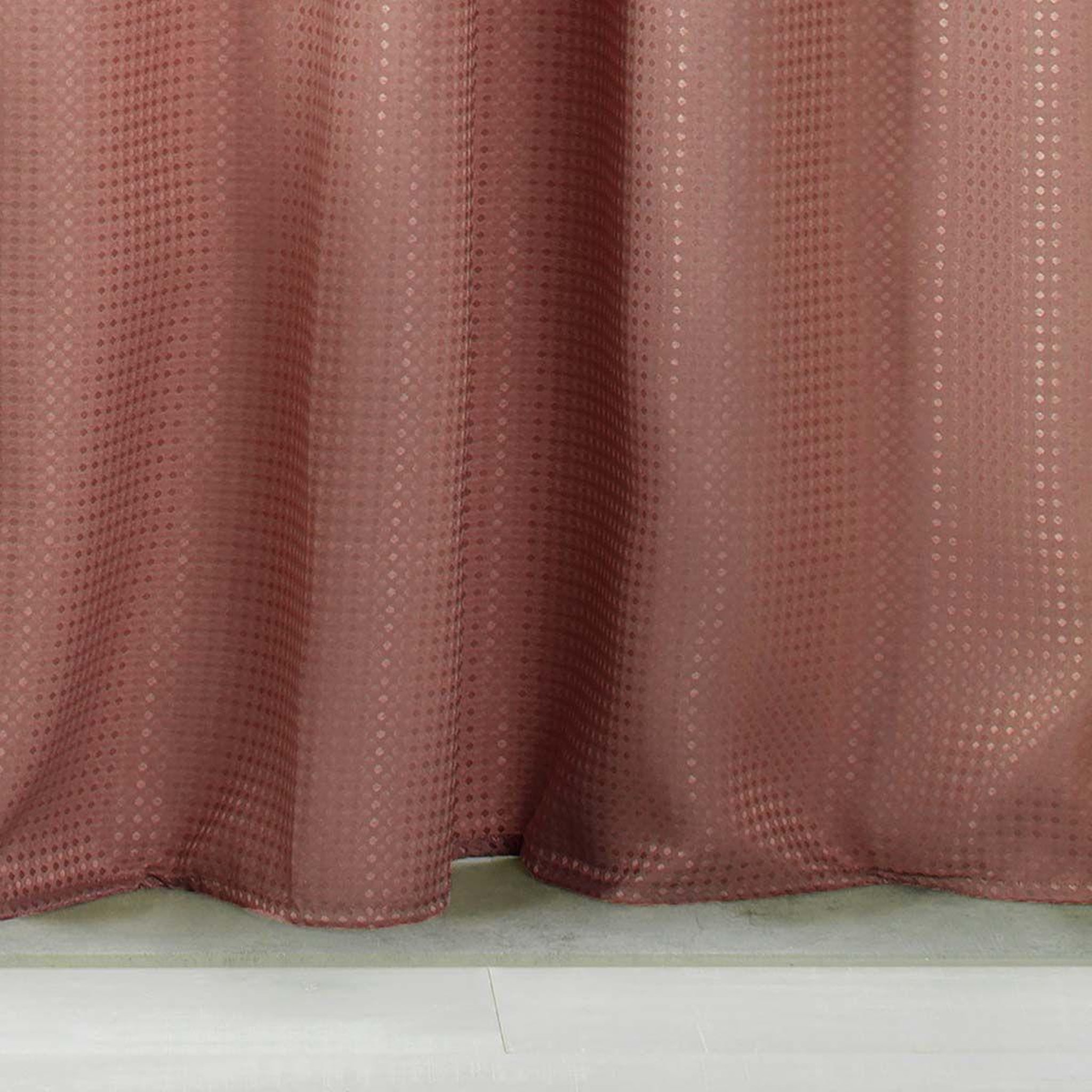 Voir la diapositive 2 : Douceur d'Intérieur Rideau de douche  quartz  180x200cm terracotta