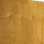Voir la diapositive 4 : MARCKONFORT Tête de lit tapissée Napoles 160x100 cm Moutarde, Velours, Pieds en Bois