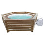 Voir la diapositive 2 : Habrita Habillage bois hexagonal pour spas et piscines gonflables - 2,77x2,21x0,71m