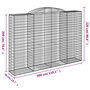 Voir la diapositive 6 : VIDAXL Paniers a gabions arques 8 pcs 300x50x200/220 cm Fer galvanise