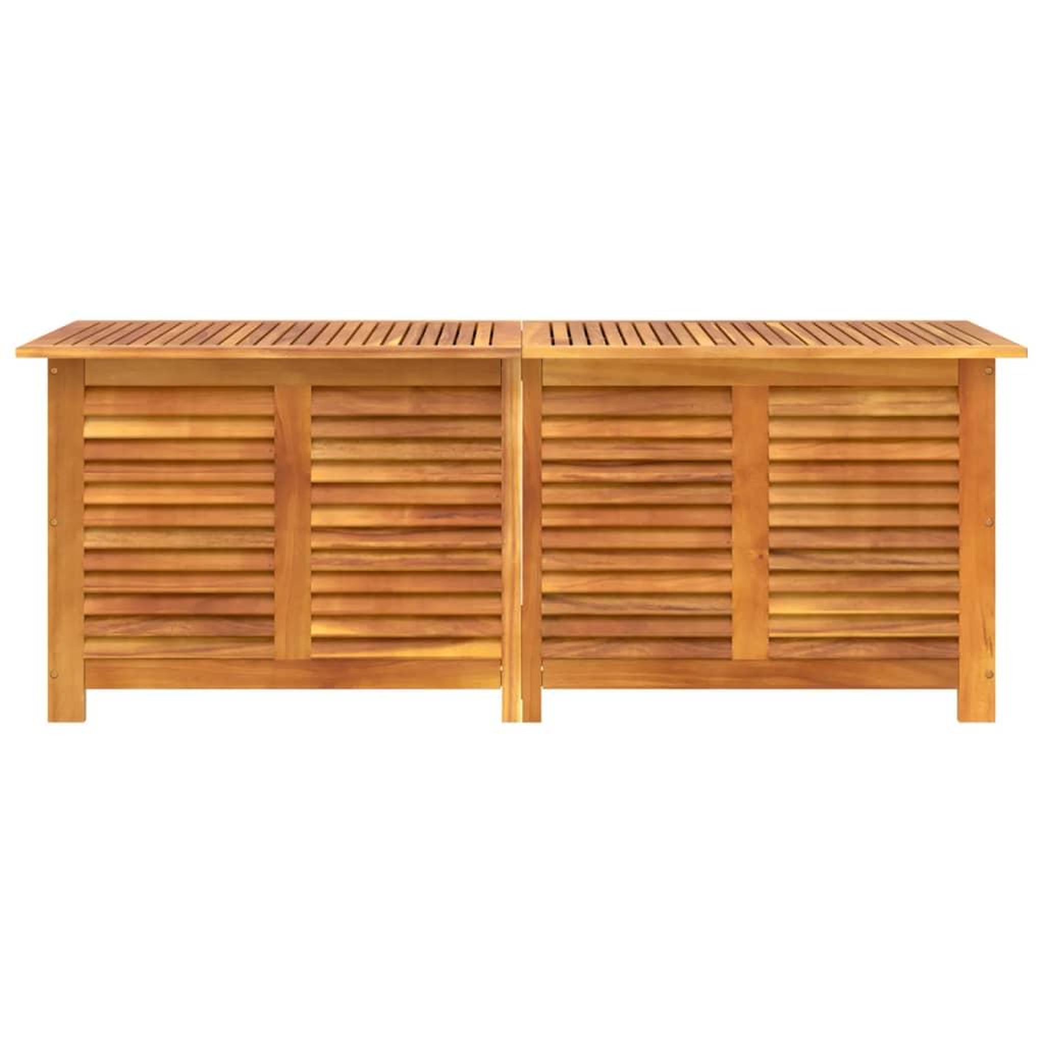 Voir la diapositive 5 : VIDAXL Boîte de rangement de jardin persiennes 150x50x56cm bois acacia