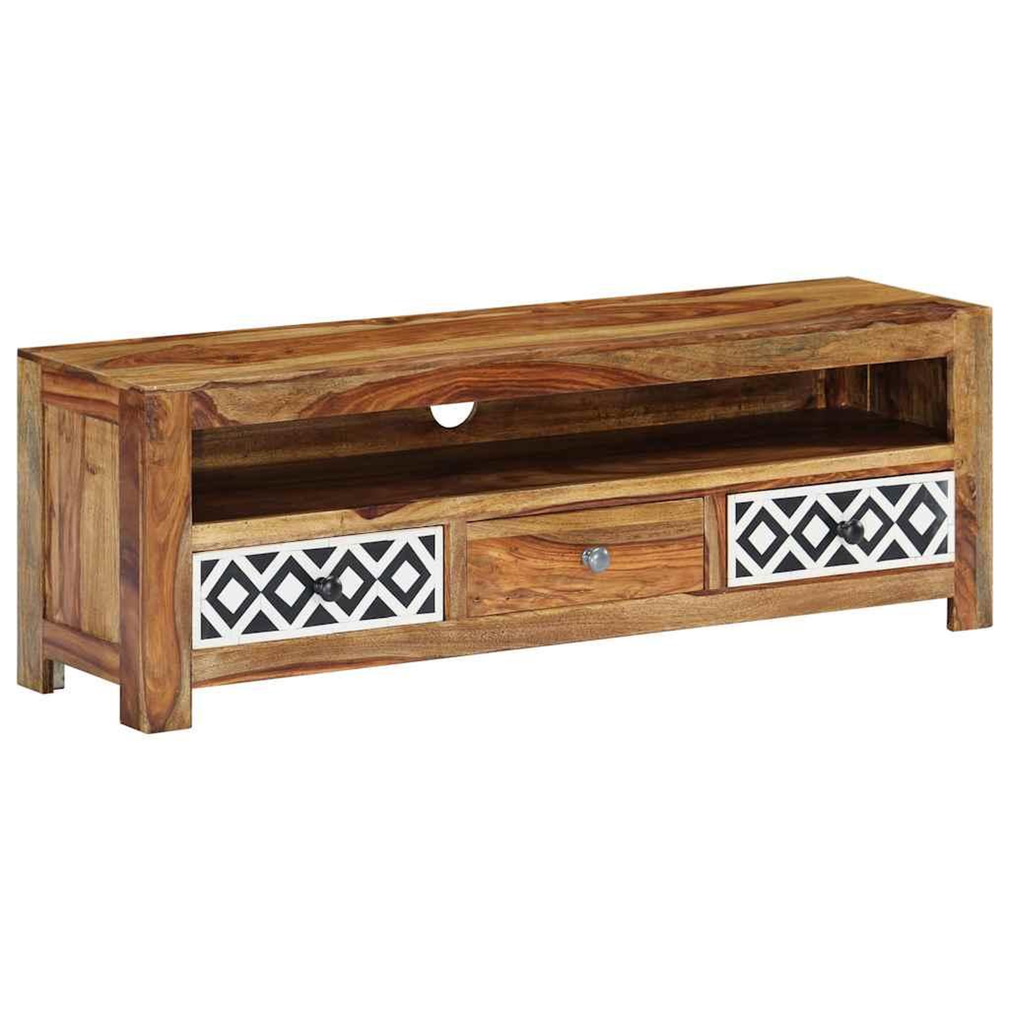 Voir la diapositive 2 : VIDAXL Meuble tv 120x30x40 cm bois de sesham solide