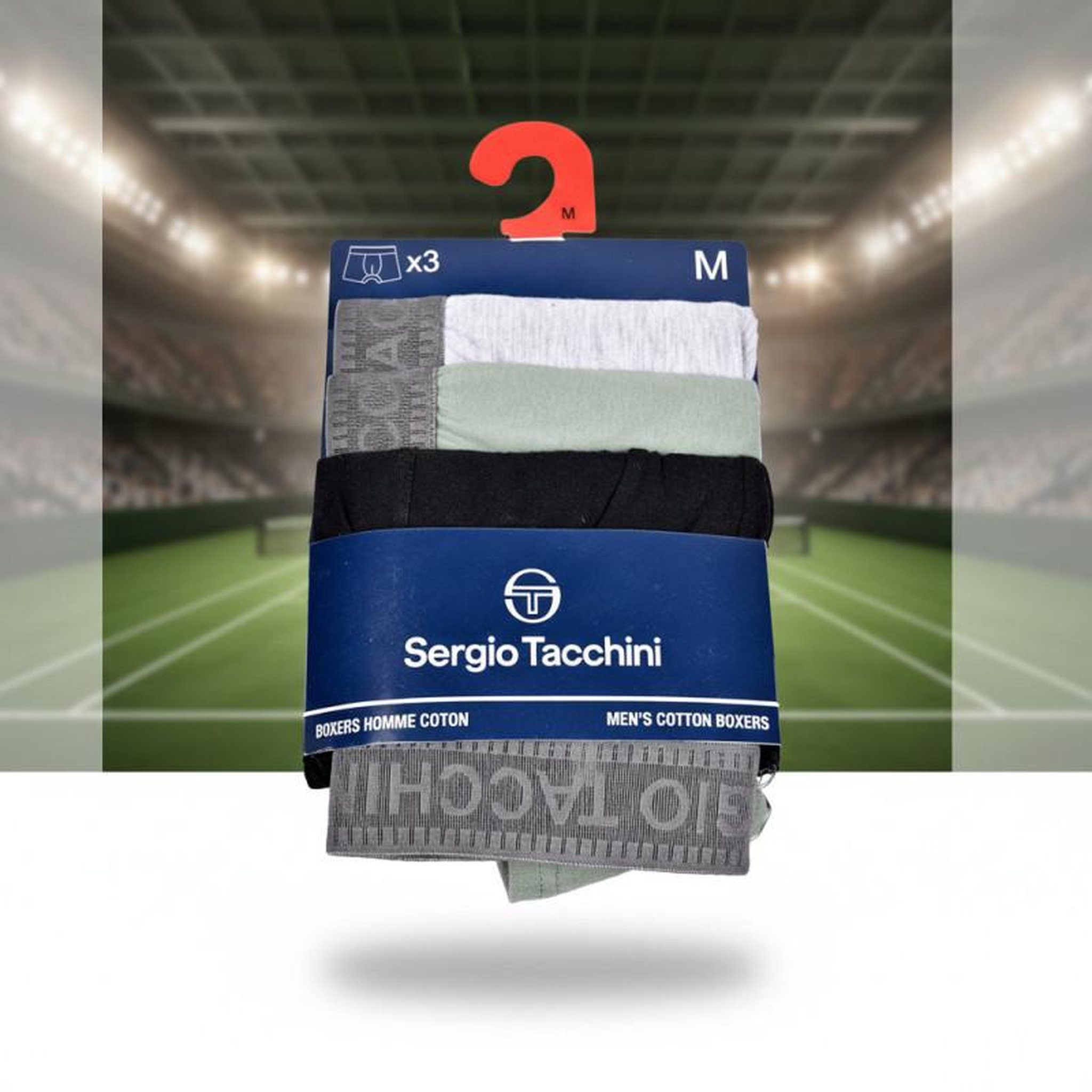 Voir la diapositive 5 : SERGIO TACCHINI Sergio Tacchini Pack de Boxers Homme Lot de 3