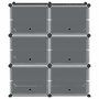 Voir la diapositive 4 : VIDAXL Cubes de rangement 6 pcs avec portes noir PP