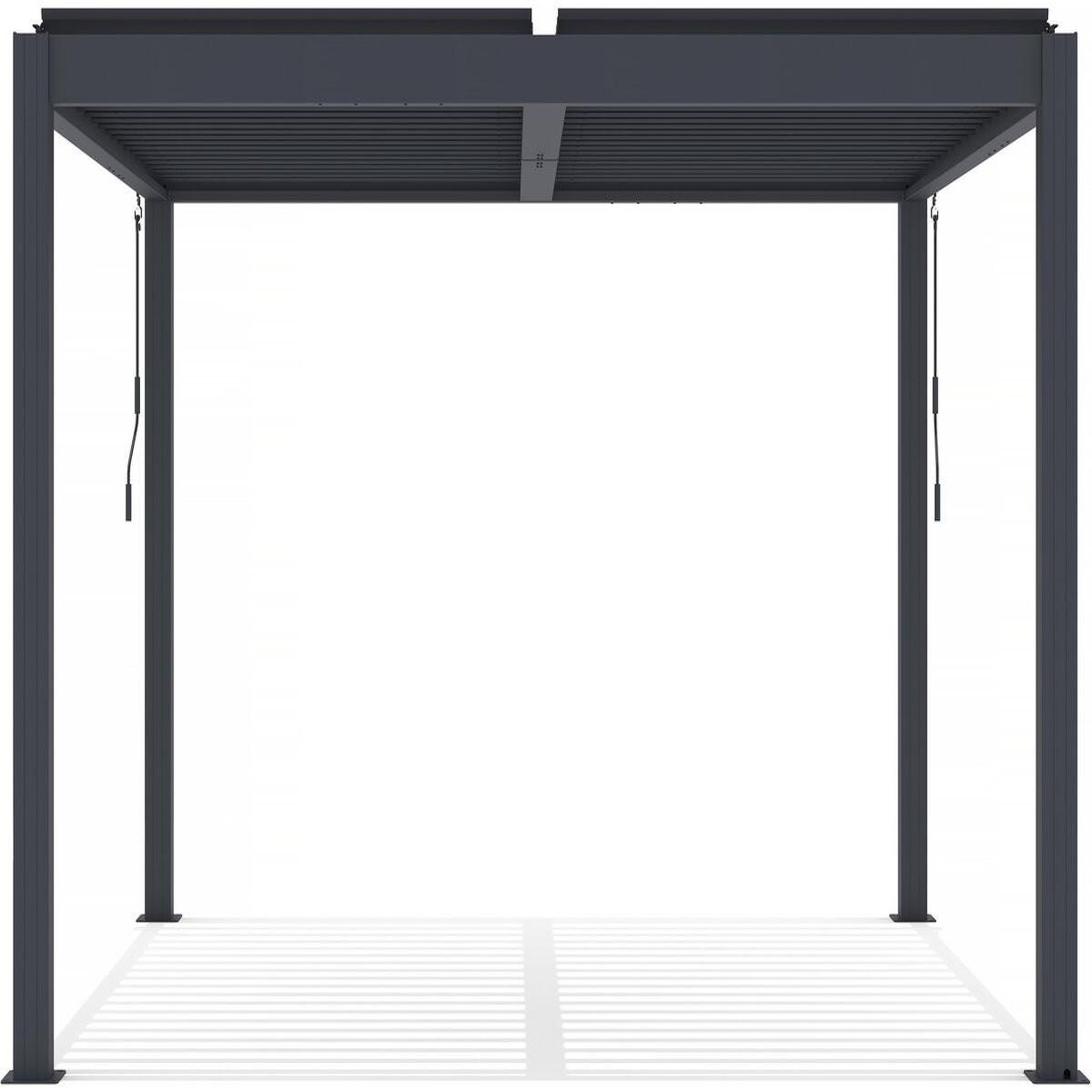 Voir la diapositive 1 : Habitat et Jardin Pergola bioclimatique en aluminium  Windsor  - 3 x 3 m - Anthracite