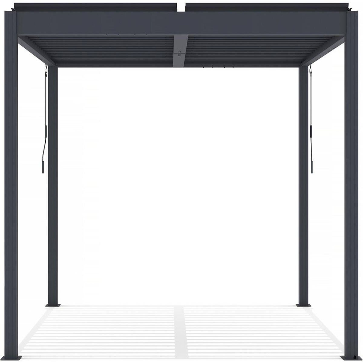 Habitat et Jardin Pergola bioclimatique en aluminium  Windsor  - 3 x 3 m - Anthracite