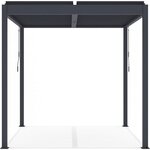 Habitat et Jardin Pergola bioclimatique en aluminium  Windsor  - 3 x 3 m - Anthracite