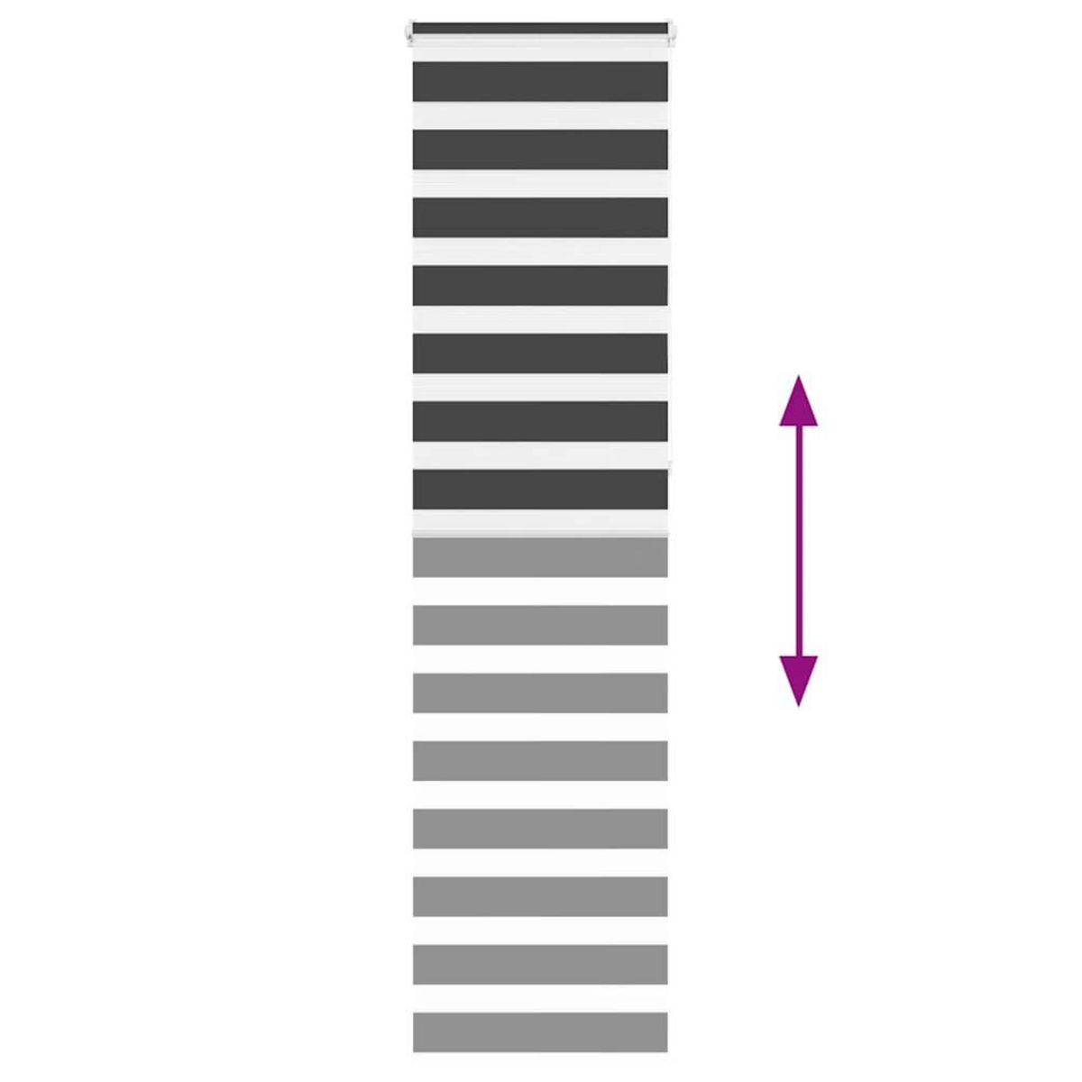 VIDAXL Store zebre noir 60x230 cm largeur du tissu 55,9 cm polyester