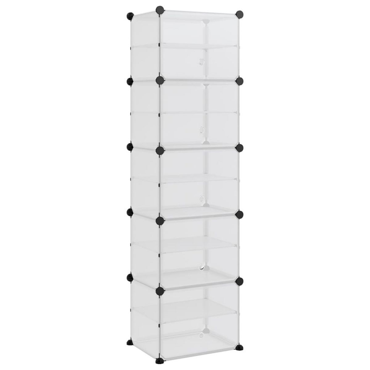 VIDAXL Etagere a chaussures Transparent 44x31,5x153,5 cm PP