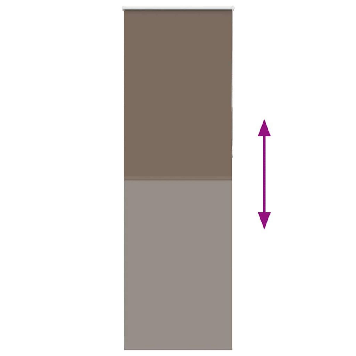 VIDAXL Store enrouleur occultant cafe 65x210cm largeur du tissu 60,7cm