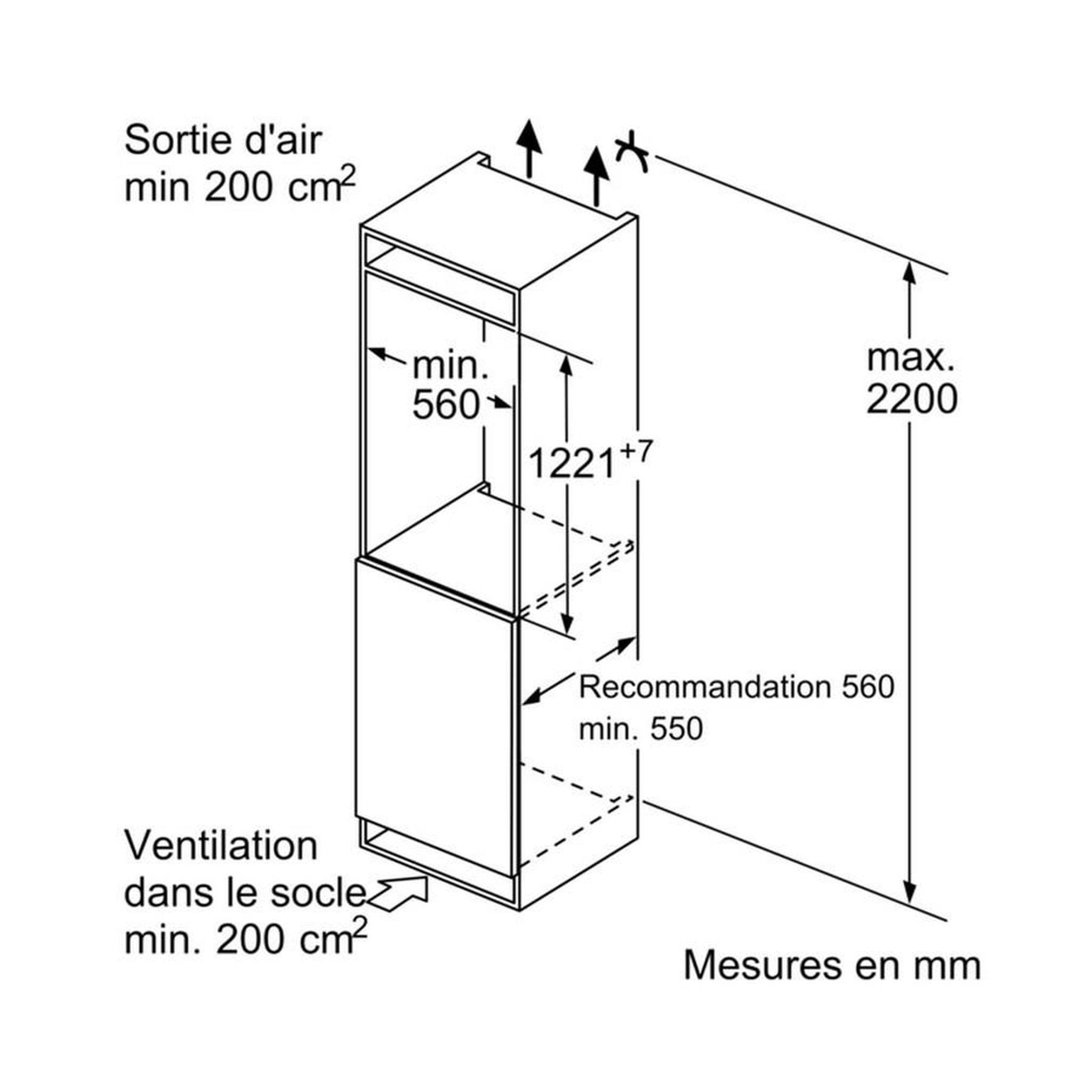 Voir la diapositive 6 : Neff Réfrigérateur 1 porte intégrable à glissières 187l - ki2421se0