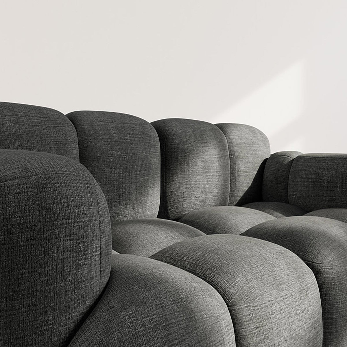LISA DESIGN Grace - canapé modulable 2 places en velours texturé