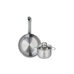 ELO Ensemble de 1 Poêle de cuisson 28 cm et 1 faitout 16 cm Elo Profi Brillant