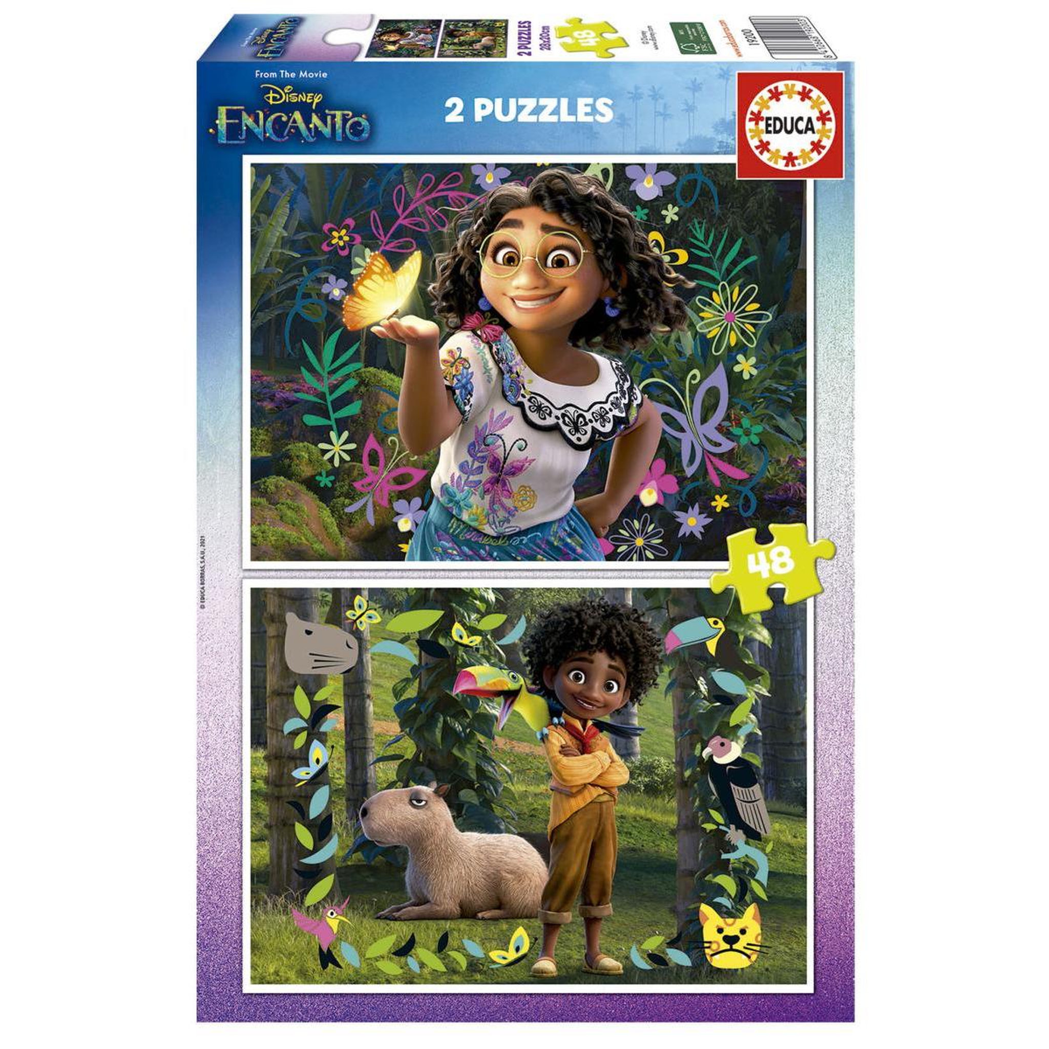 Voir la diapositive 1 : EDUCA Puzzle 2 x 48 - Encanto Disney
