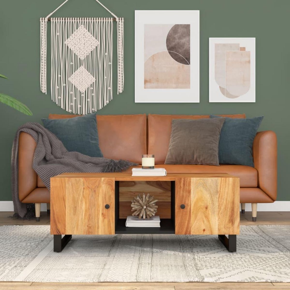 VIDAXL Table basse 100x54x40 cm bois d'acacia solide et d'ingenierie