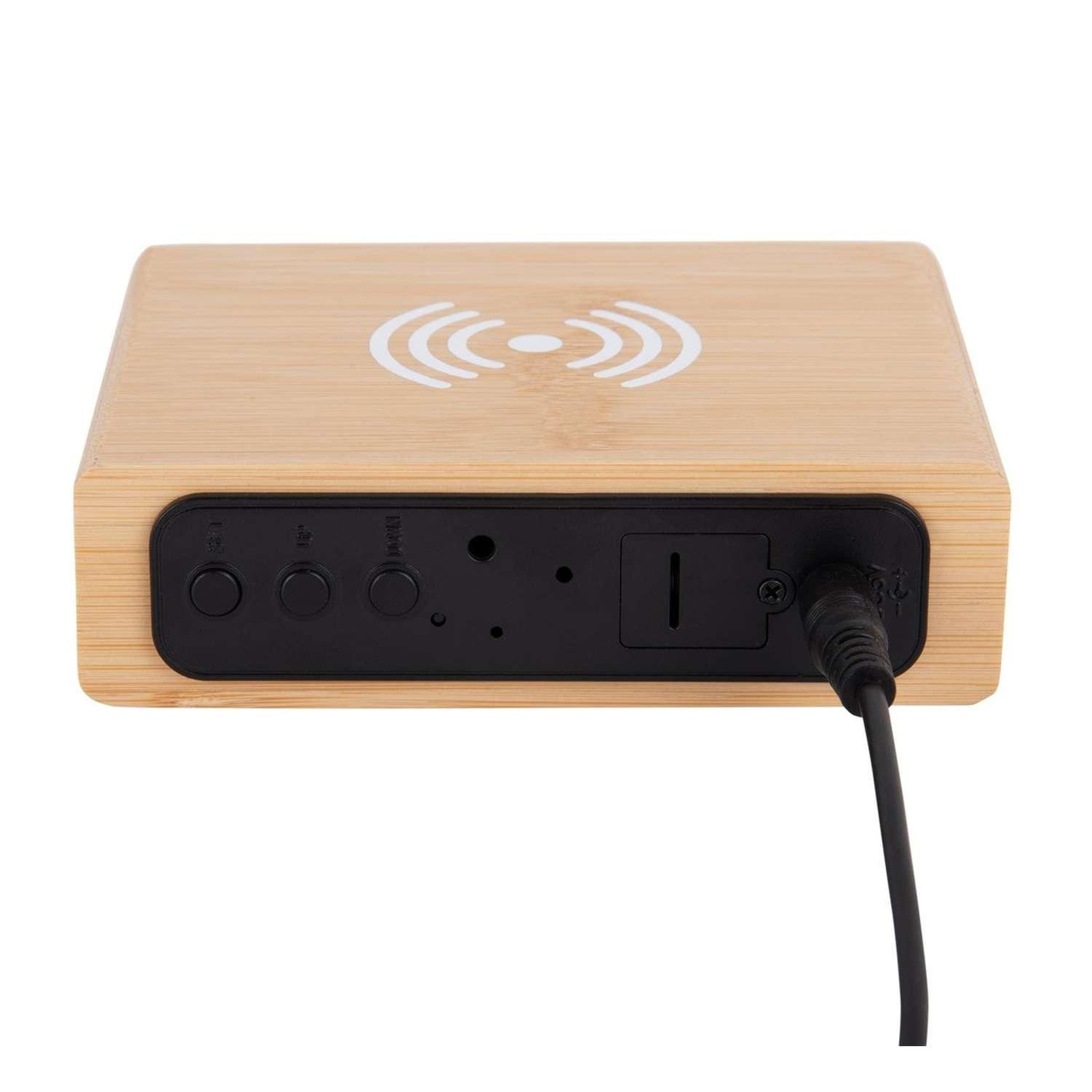 Voir la diapositive 5 : Karlsson Réveil avec recharge de smartphone - naturel