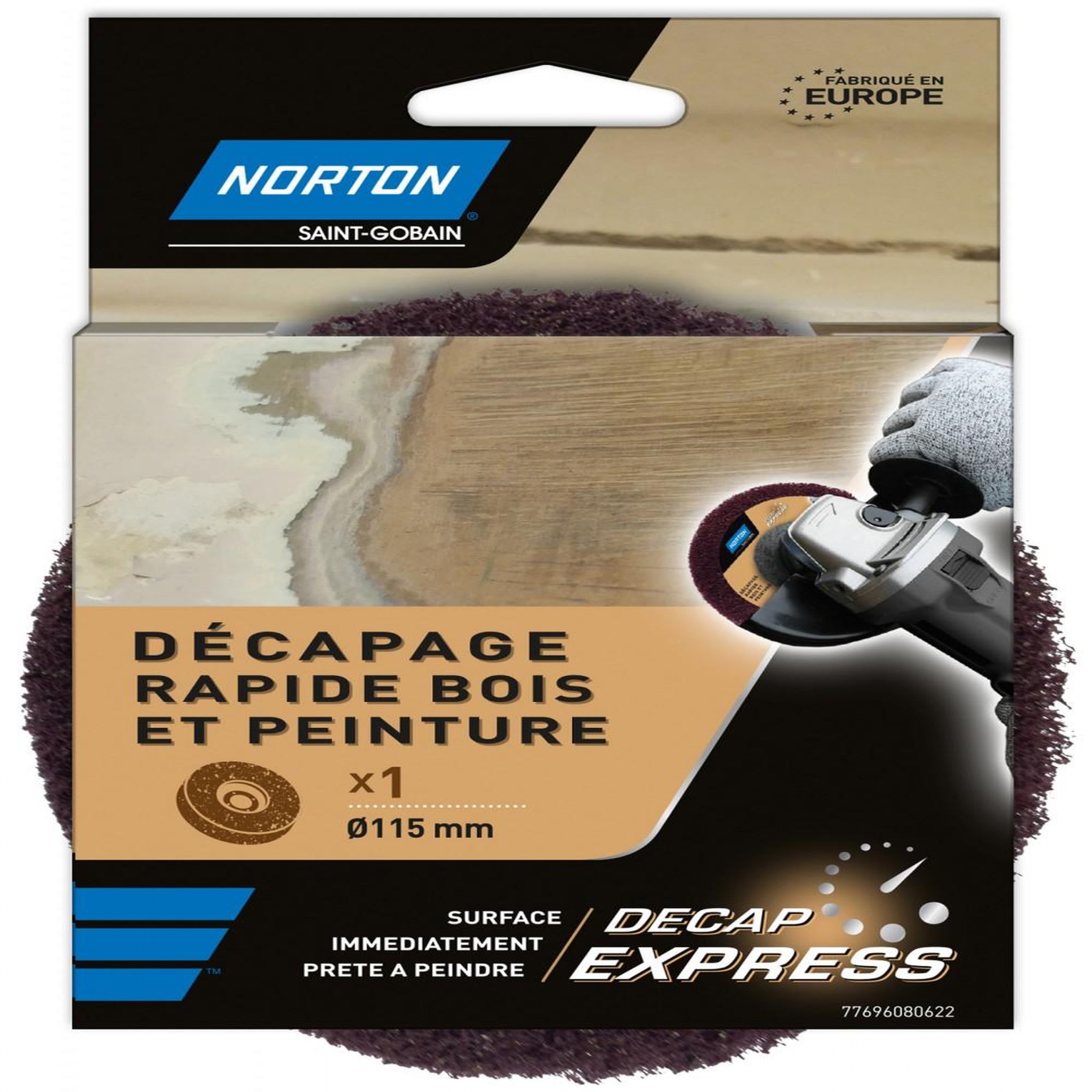 Norton Disque décapant express NORTON, 115 mm, bois et vernis