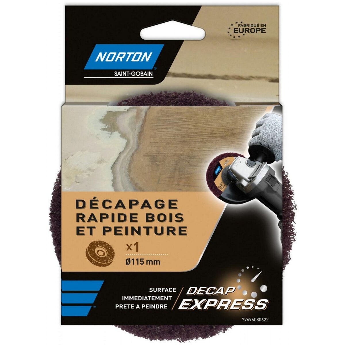 Norton Disque décapant express NORTON, 115 mm, bois et vernis