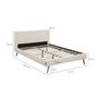 Voir la diapositive 5 : Lit adulte scandinave avec tête de lit velours cotelés 140x190 cm JULIETA