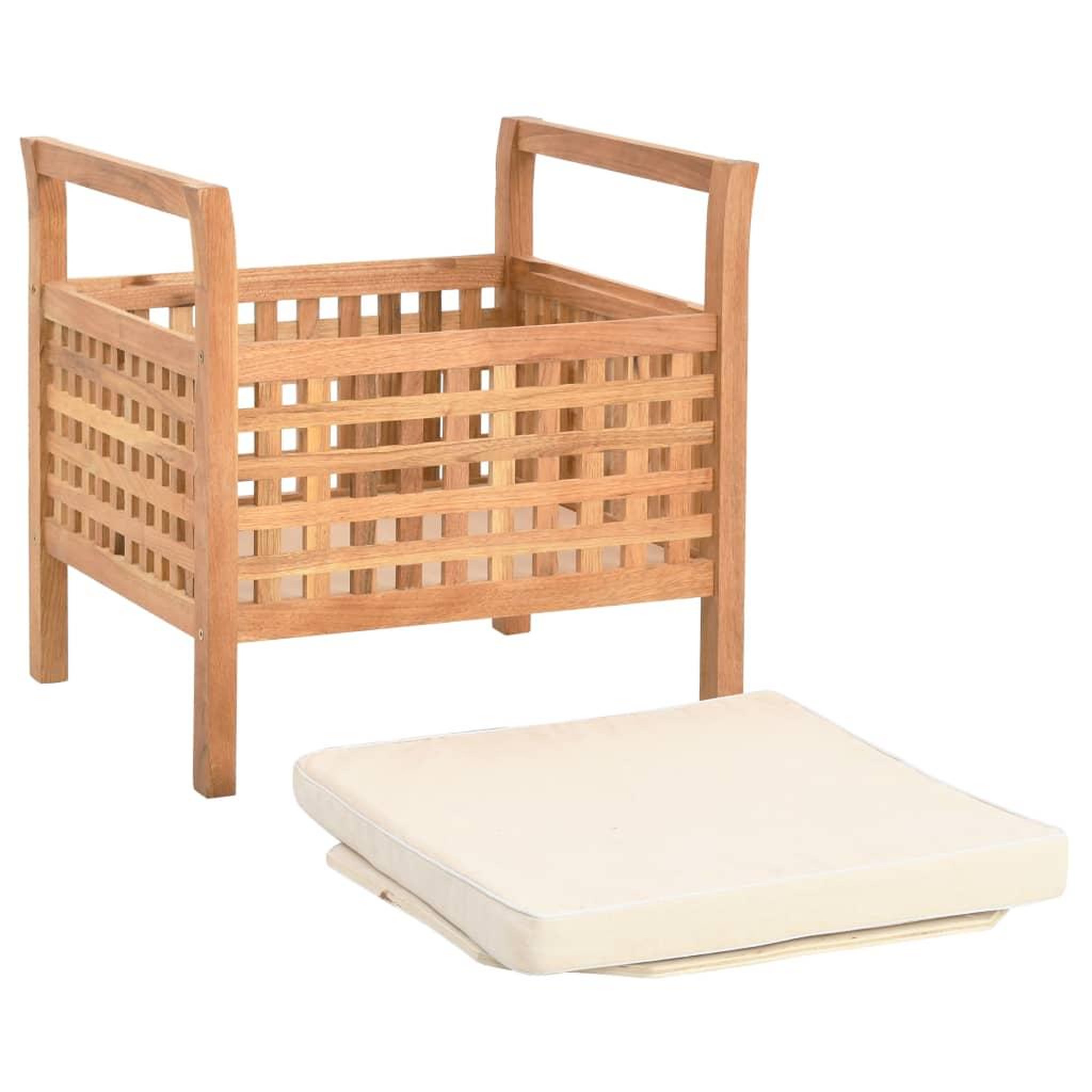 Voir la diapositive 4 : VIDAXL Banc de rangement 49x48x49 cm Bois de noyer massif
