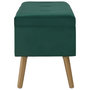 Voir la diapositive 4 : VIDAXL Banc avec compartiment de rangement 80 cm Vert Velours