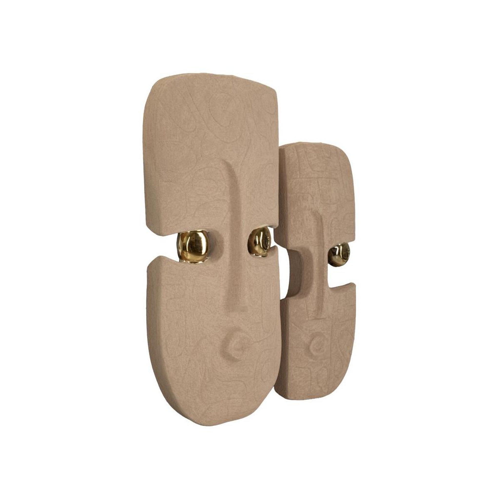 Voir la diapositive 2 : Paris Prix Lot de 2 objets muraux déco  dakar  40cm marron