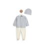 Voir la diapositive 1 : INEXTENSO Ensemble de naissance gilet + pantalon + body + bonnet bébé 
