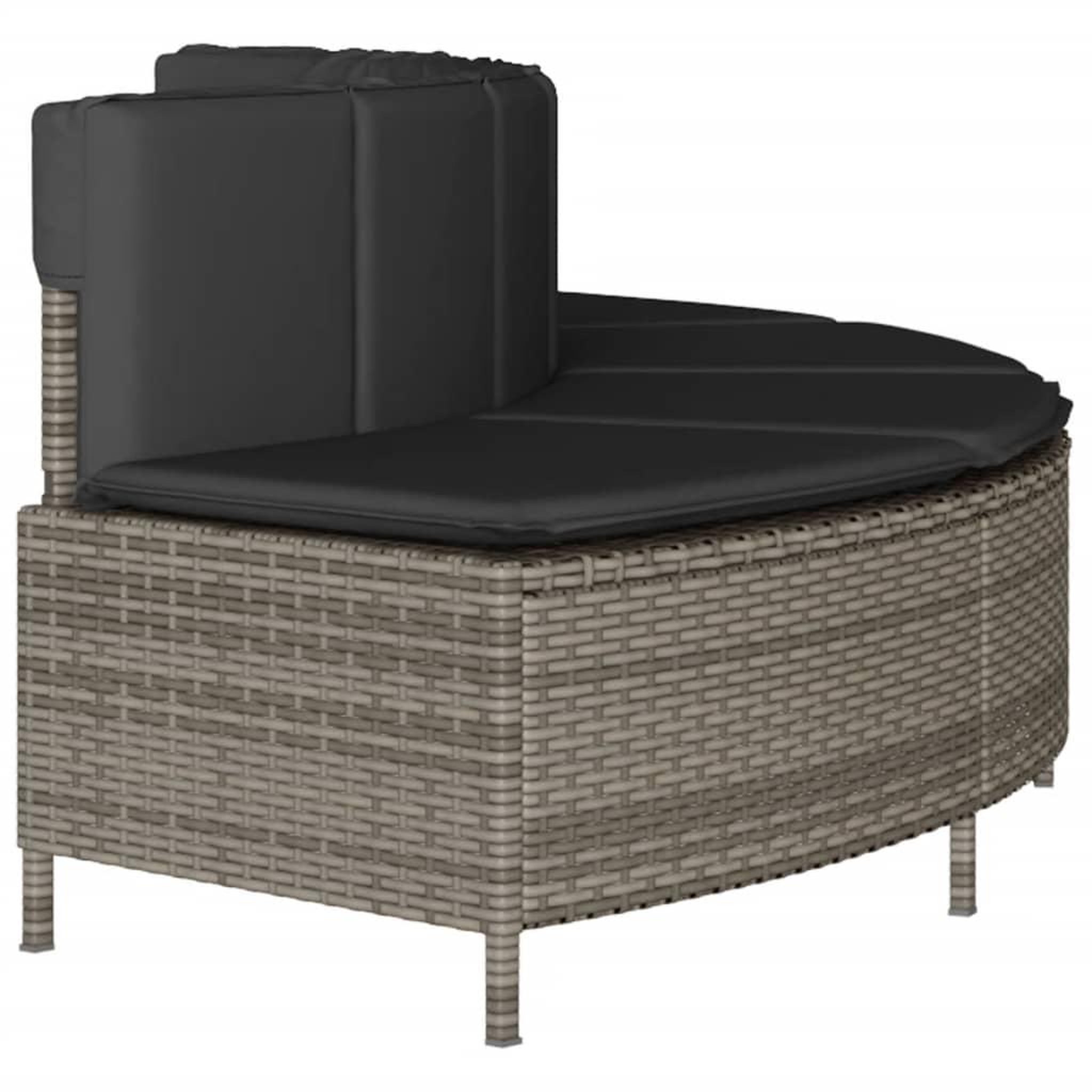 Voir la diapositive 5 : VIDAXL Bancs de spa avec coussins 2 pcs gris resine tressee