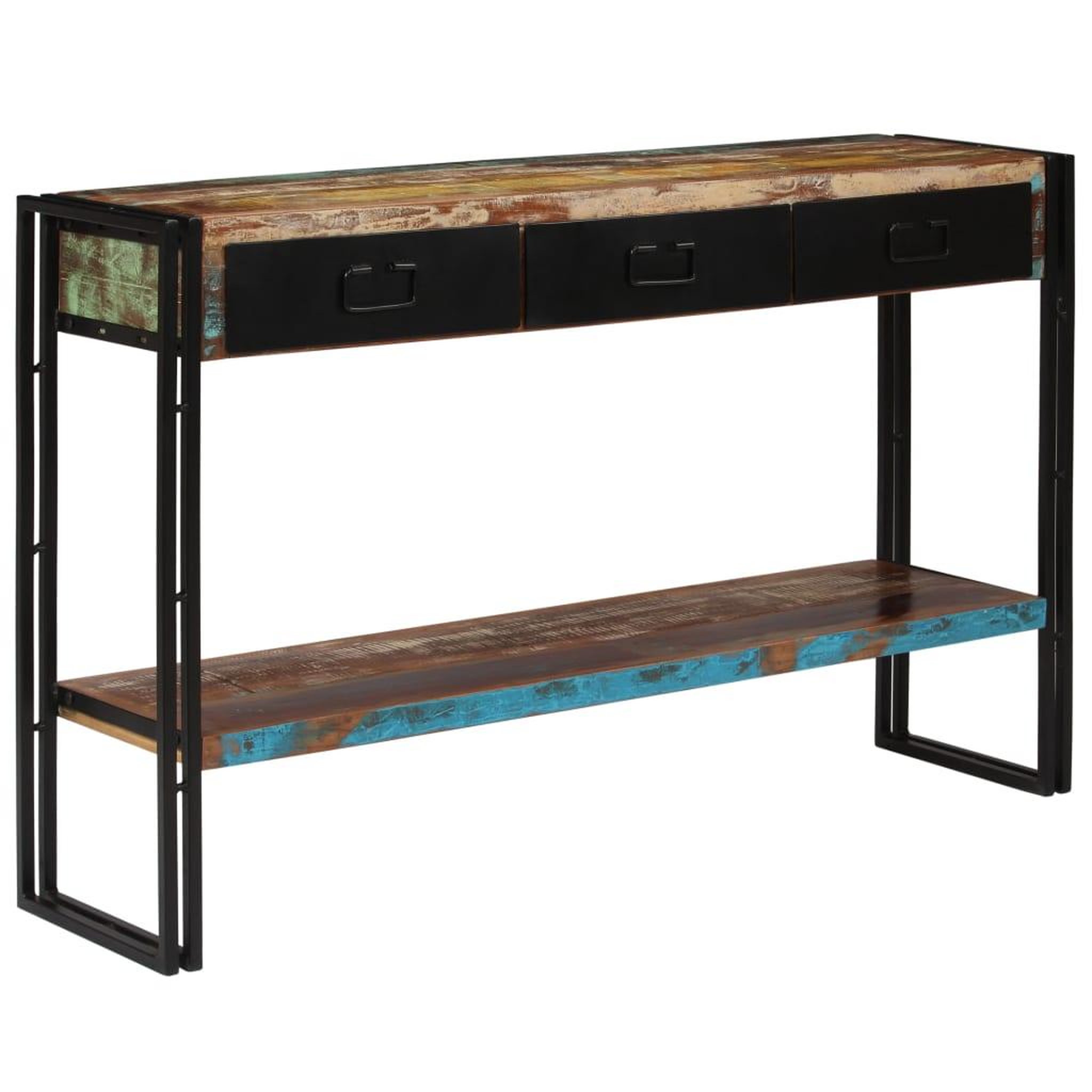 Voir la diapositive 1 : VIDAXL Table console Bois de recuperation massif 120 x 30 x 76 cm