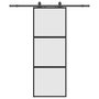 Voir la diapositive 2 : VIDAXL Porte coulissante kit quincaillerie noir 76x205 cm verre trempe