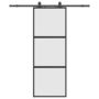 Voir la diapositive 2 : VIDAXL Porte coulissante kit quincaillerie noir 76x205 cm verre trempe