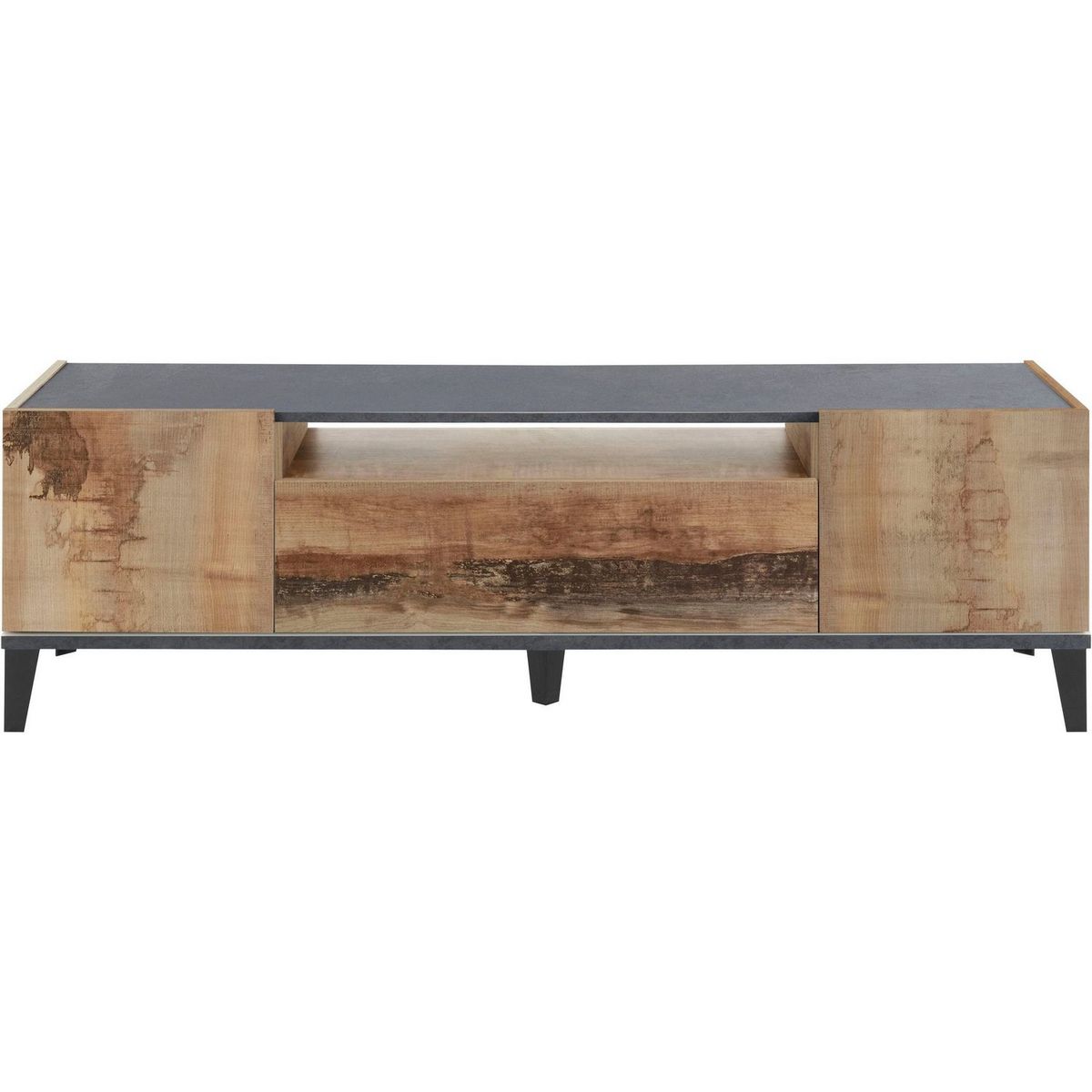 Meuble TV moderne 1 porte 1 tiroir L160cm BARI