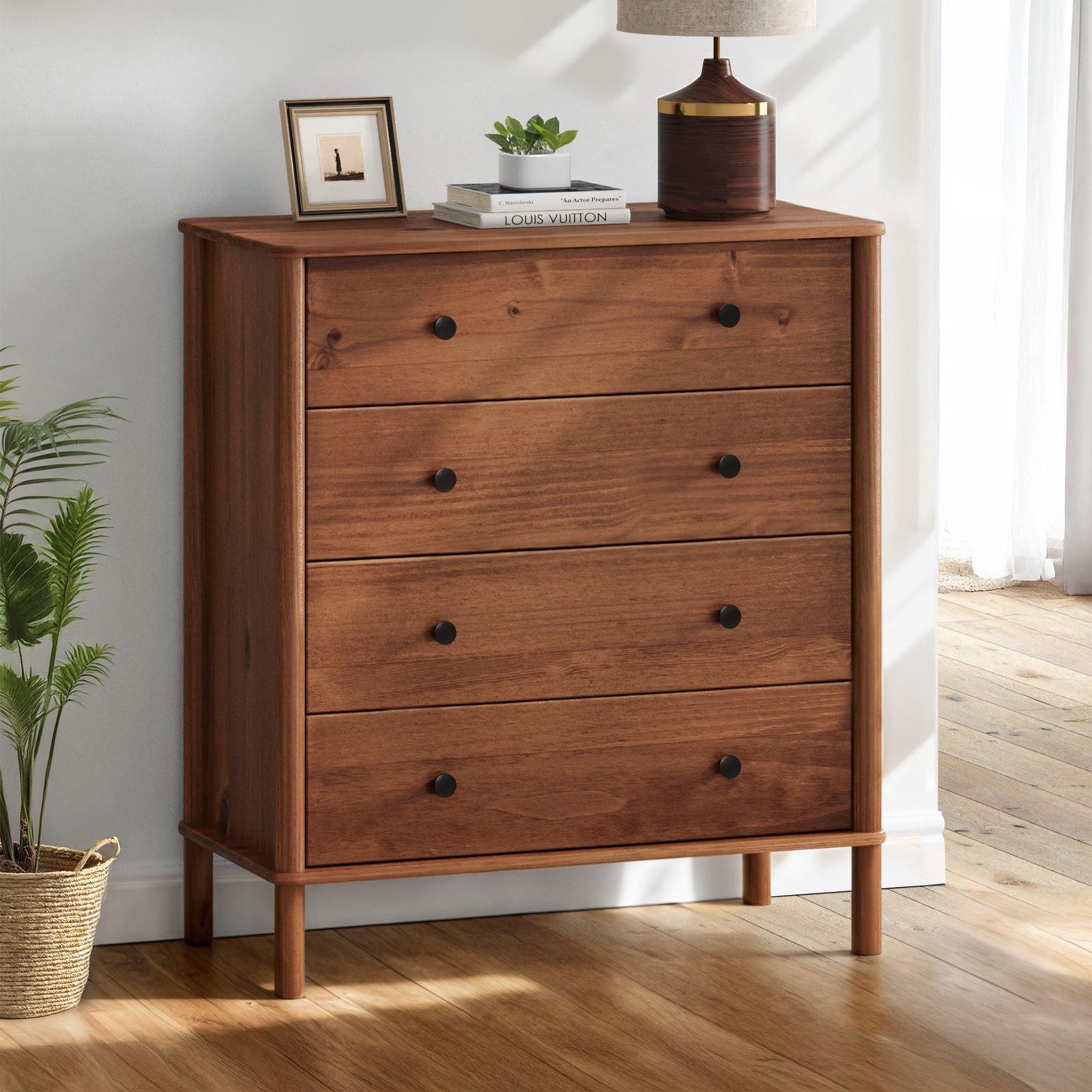 Voir la diapositive 5 : IDIMEX Commode apoana 4 tiroirs en bois massif