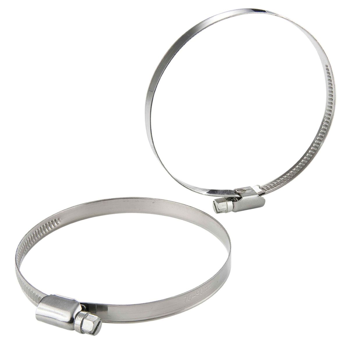 Ribiland Collier de serrage inox 70 à 90 mm 2pcs