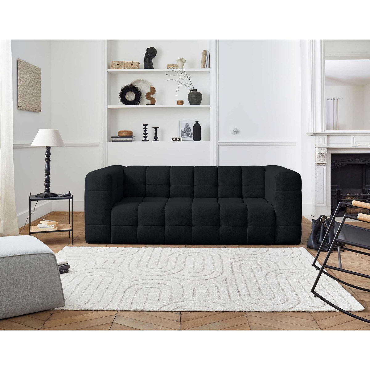 LISA DESIGN Suzano - canapé 3 places - en tissu