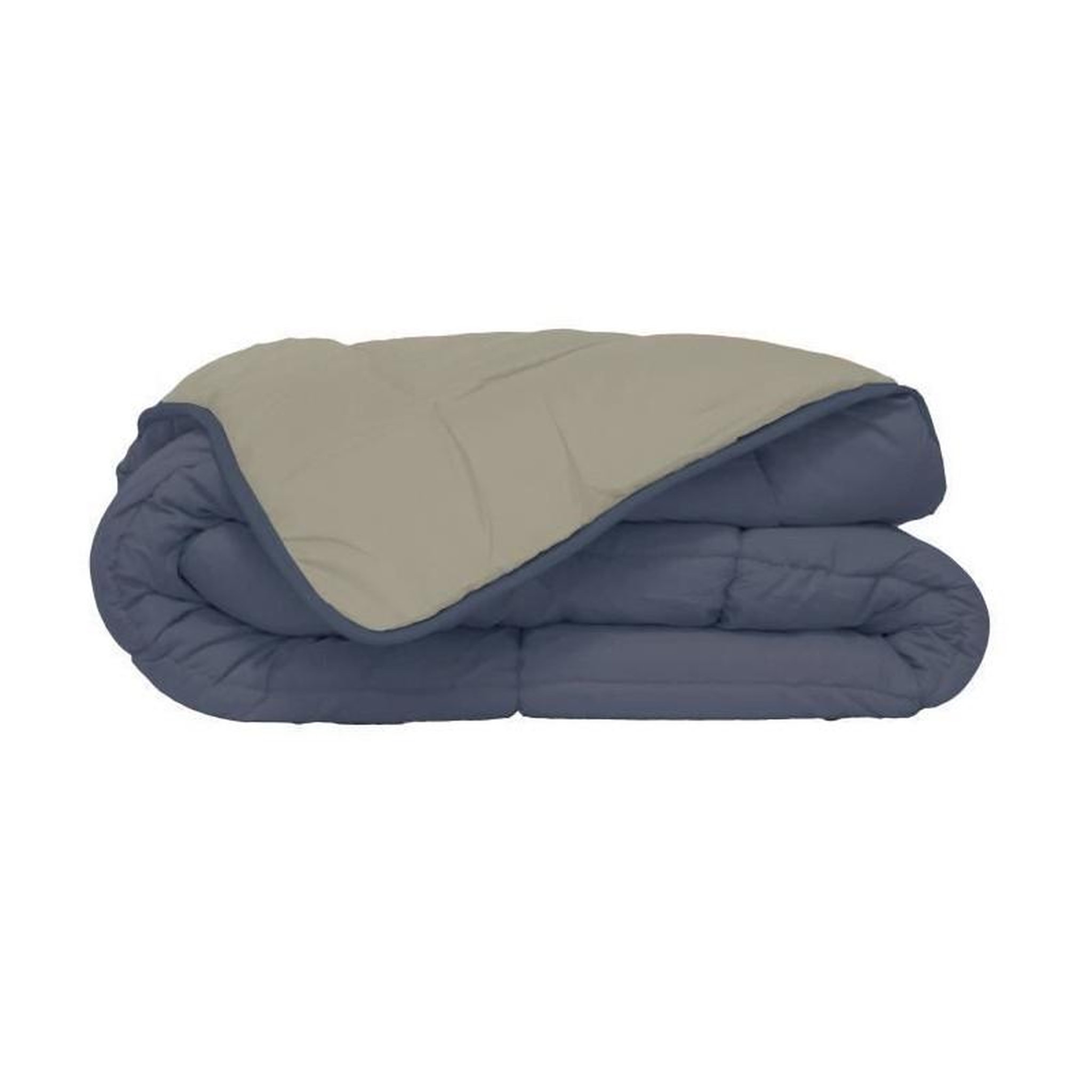 GENERIQUE Couette Microfibre 400g/m2 CALGARY Petrole + Mastic 140x200cm