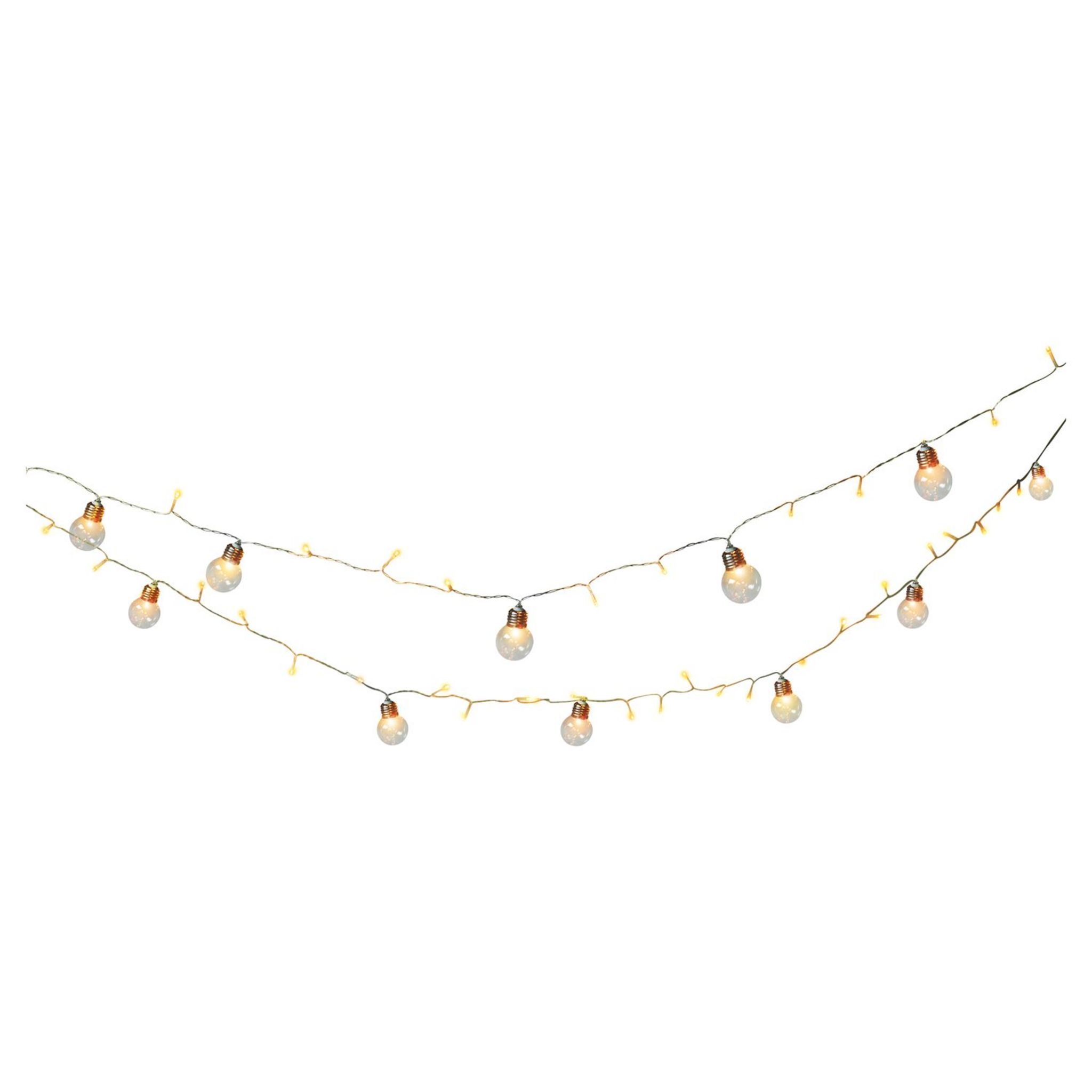 Inkazen Lampe solaire 100 leds + 11 ampoules blanc chaud