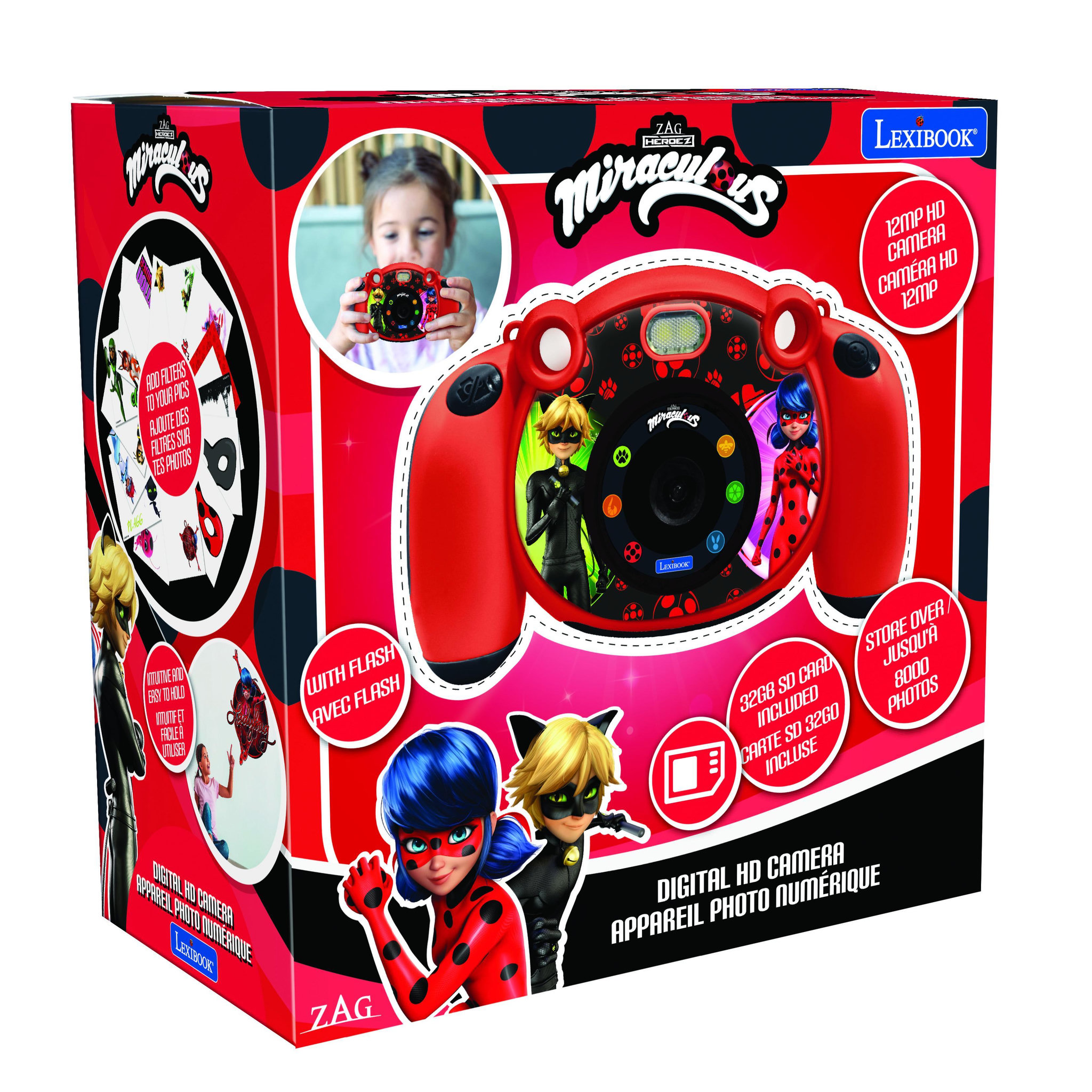 Voir la diapositive 4 : Lexibook Starcam  Appareil photo numérique HD Miraculous