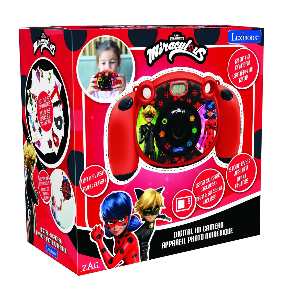 Lexibook Starcam  Appareil photo numérique HD Miraculous