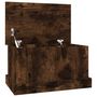 Voir la diapositive 2 : VIDAXL Boîte de rangement chene fume 50x30x28 cm bois d'ingenierie