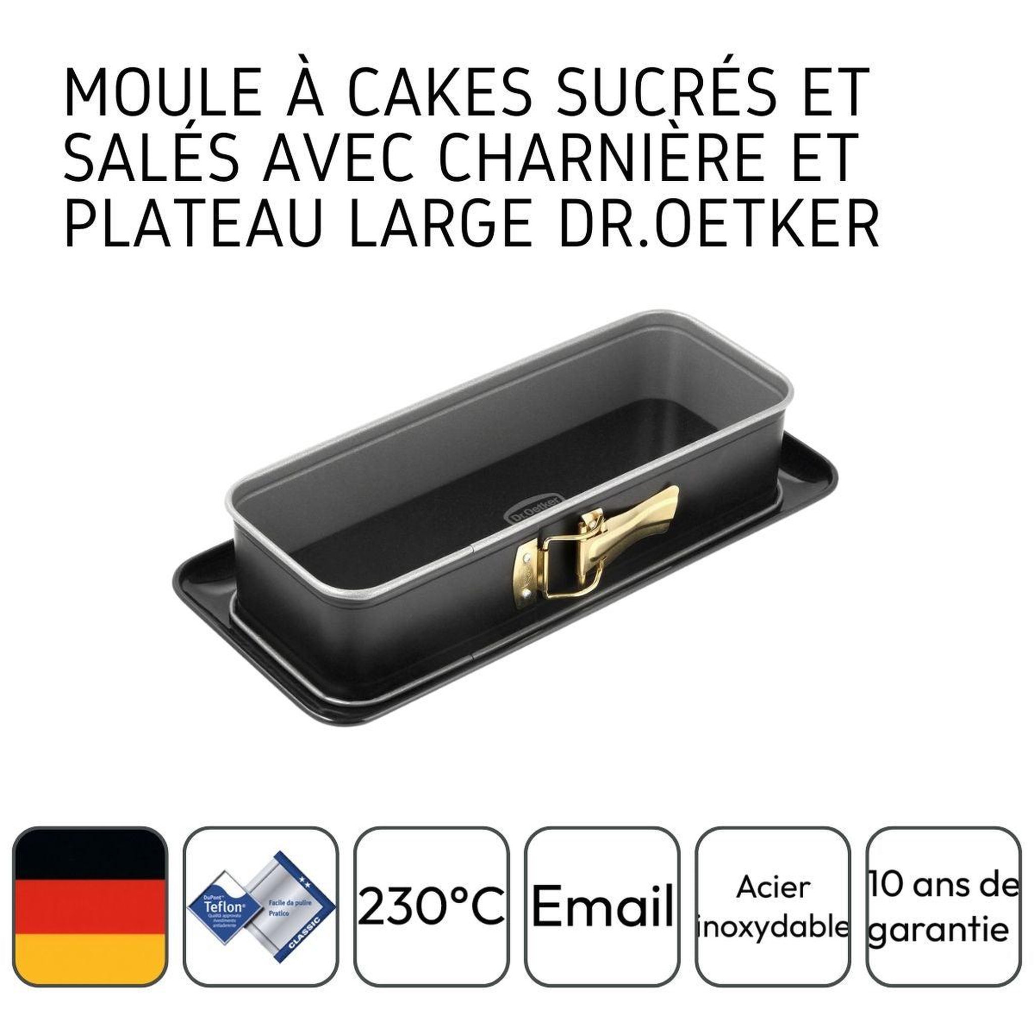 Voir la diapositive 4 : DR.OETKER Moule à cake à charnière 30 cm dr.oetker back-idee kreativ