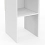 Voir la diapositive 6 : ID MARKET Dressing d'angle modulable L. 90 / 127 cm MELMAN double penderie + étagères blanc