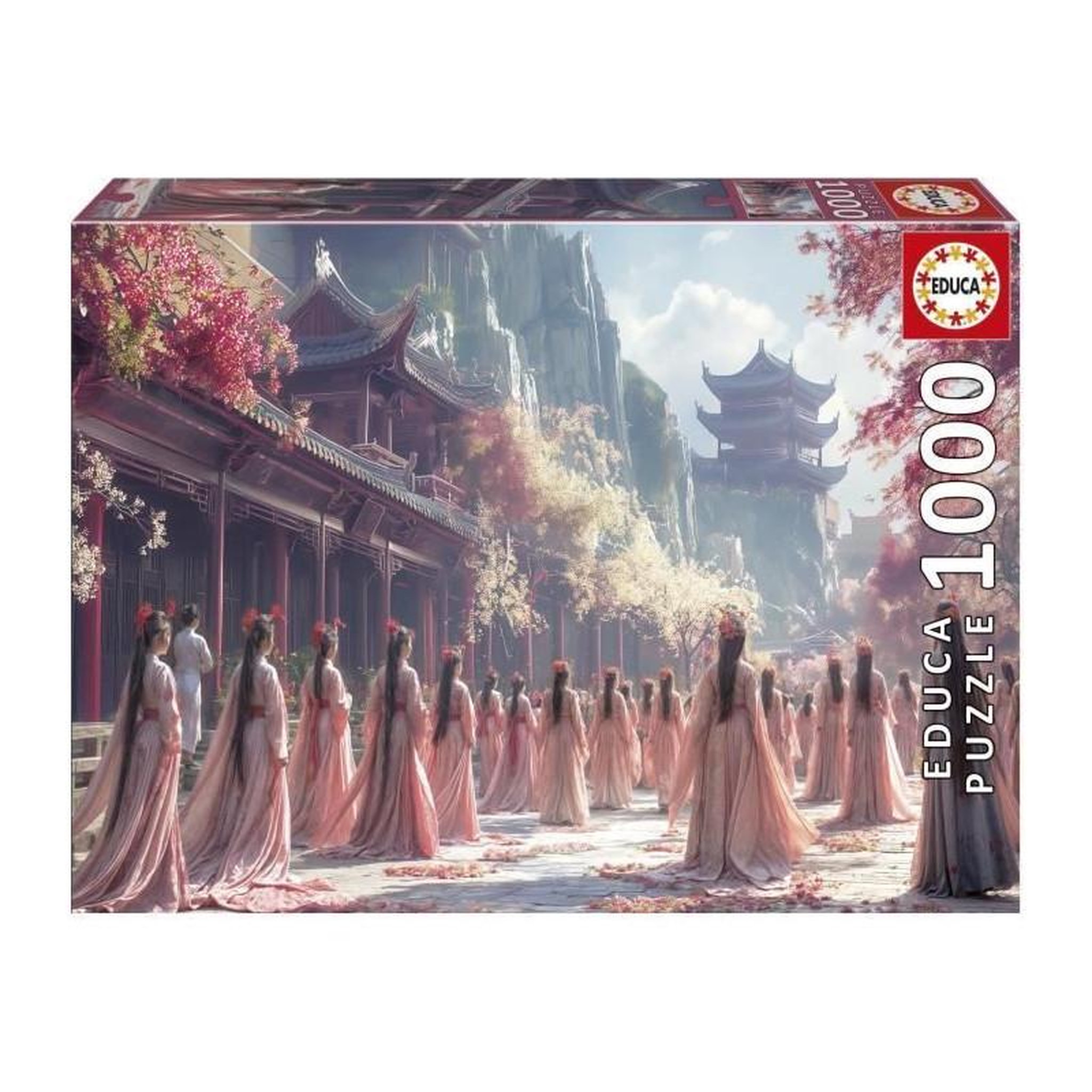 EDUCA Puzzle 1000 pièces – Les Geishas – Illustration japonaise artistique – 68 x 48 cm – Adulte dès 12 ans – Educa