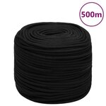 VIDAXL Corde de travail Noir 6 mm 500 m Polyester
