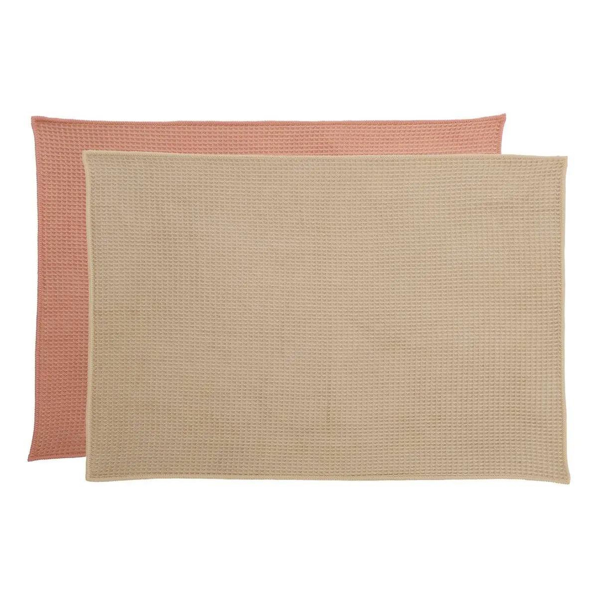 FIVE Lot de 2 chiffons nid d'abeille  honey  45x60cm multicolore
