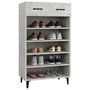 Voir la diapositive 5 : VIDAXL Armoire a chaussures Gris beton 60x35x105 cm Bois d'ingenierie