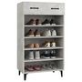 Voir la diapositive 5 : VIDAXL Armoire a chaussures Gris beton 60x35x105 cm Bois d'ingenierie