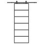 Voir la diapositive 2 : VIDAXL Porte coulissante kit de quincaillerie noir 76x205 cm verre ESG