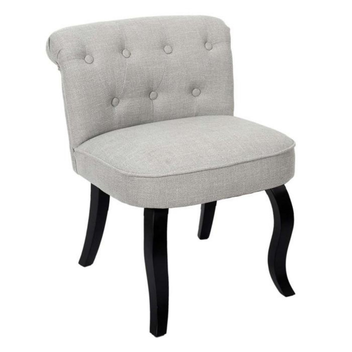 Paris Prix Fauteuil en Tissu Design  Eleonor  68cm Gris & Noir