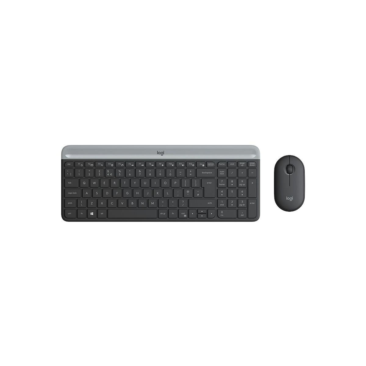 Logitech Logitech 920-009198 clavier Souris incluse Universel RF sans fil QWERTY Espagnole Graphite